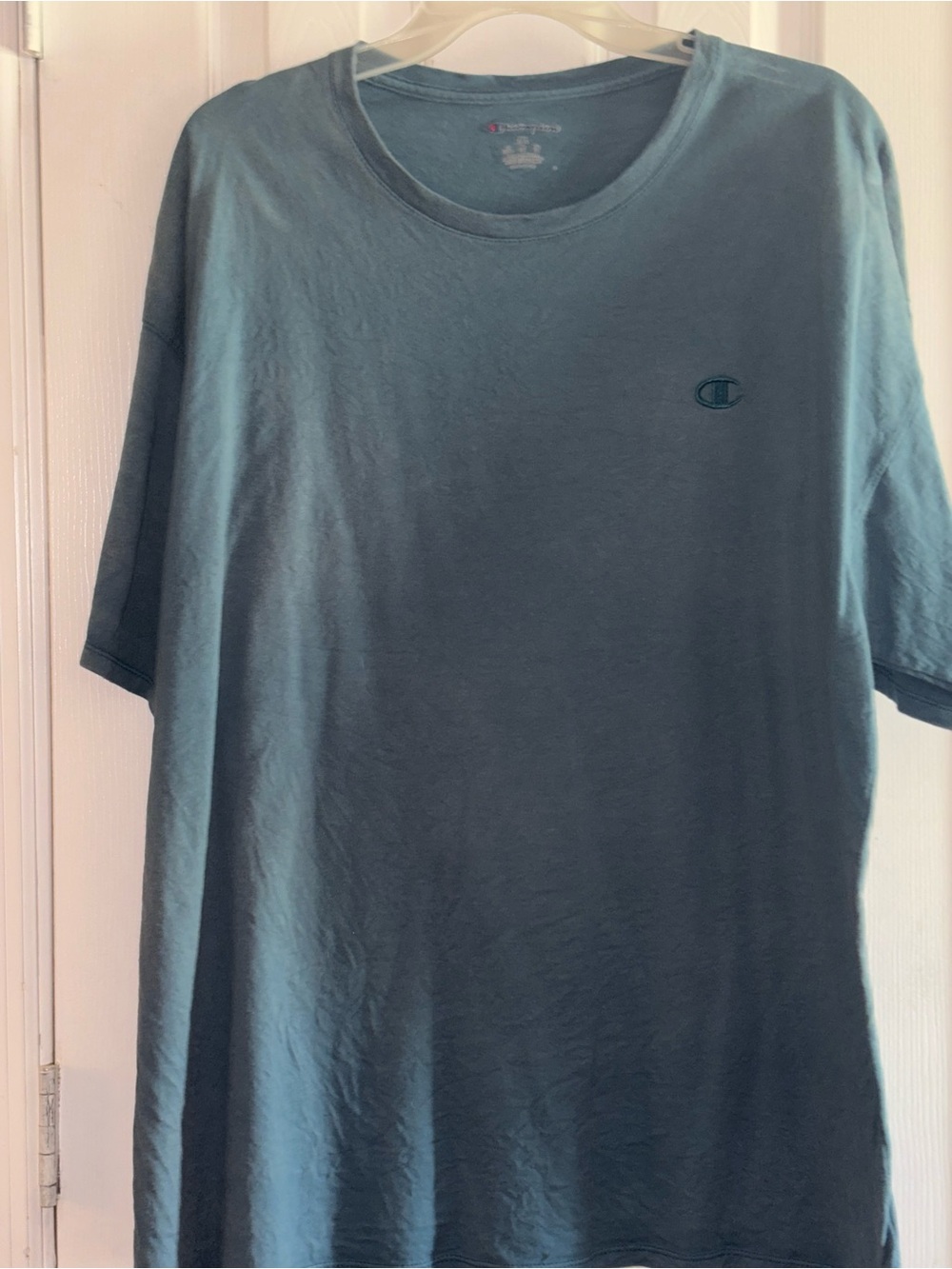 Champion Short Sleeve Crewneck Tee in Teal Blue